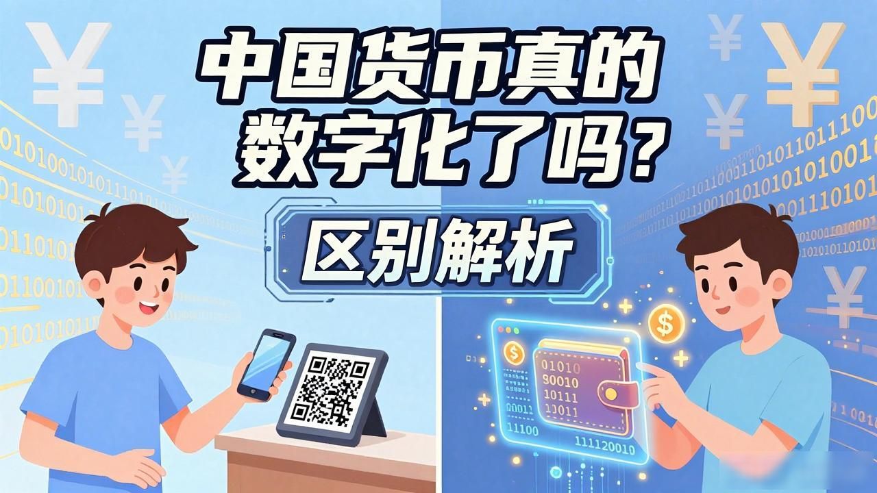 中国货币真的数字化了吗?央行数字货币与日常支付的区别解析