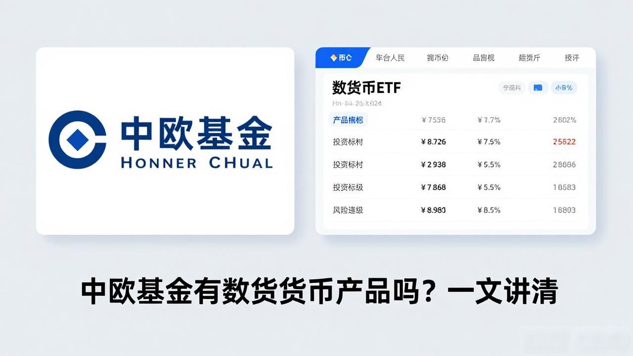 中欧基金有数字货币产品吗?一文讲清
