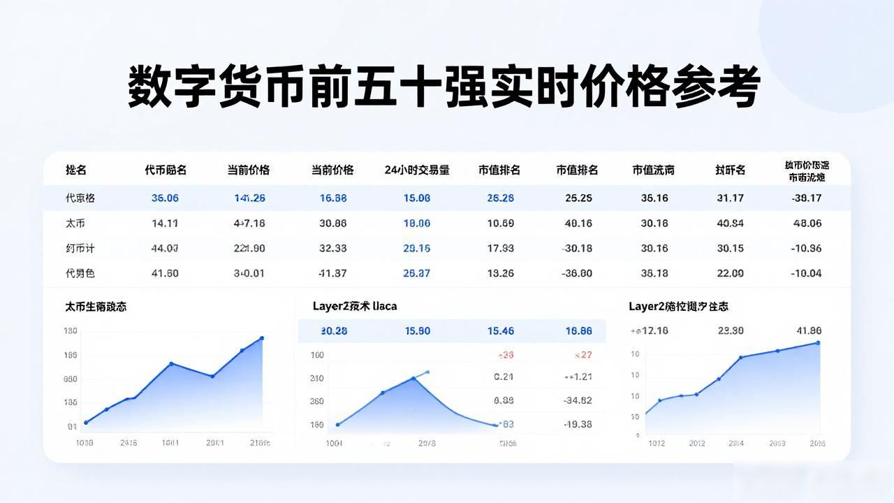 数字货币前五十强实时价格参考