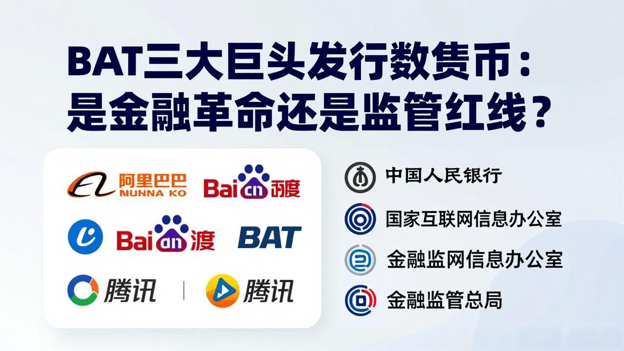 BAT三大巨头发行数字货币:是金融革命还是监管红线?