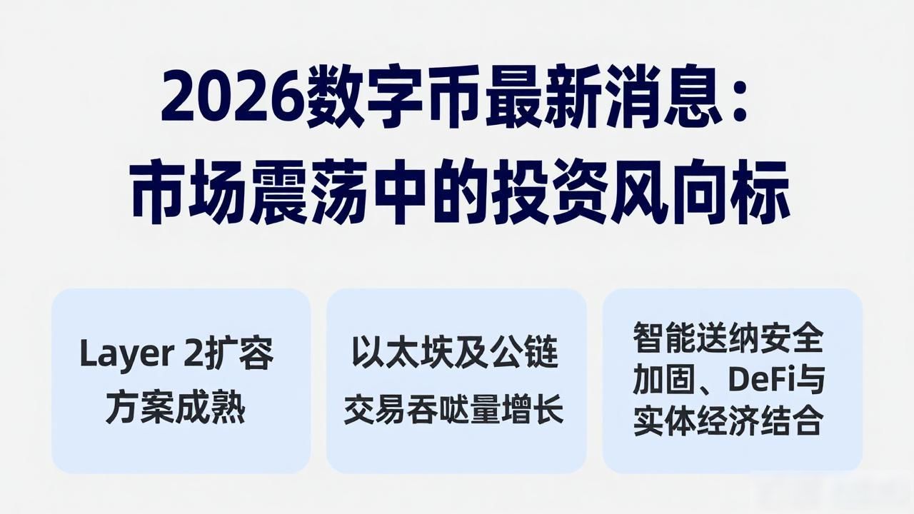 2026数字货币最新消息:市场震荡中的投资风向标